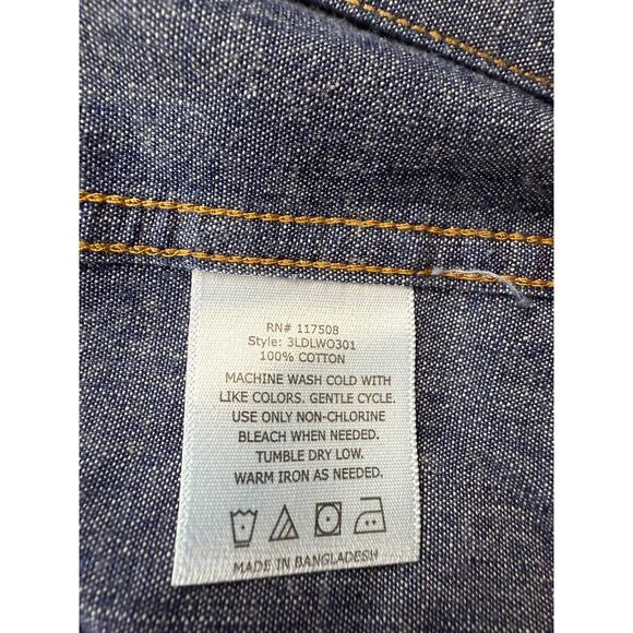 Vintage Levi's Men's Small Blue Denim Western Long Sleeve Button Down Shirt - Picture 4 of 10